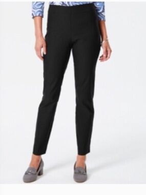 Charter Club Cambridge Skinny Pull-on Tummy Control Stretch Pants, Sz 14